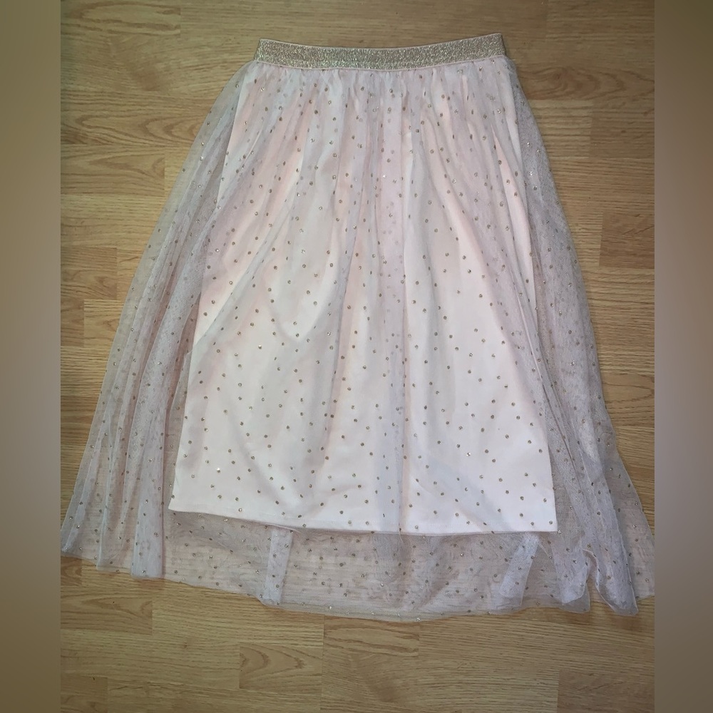 Lilt Pink & Gold Tulle Girls Skirt